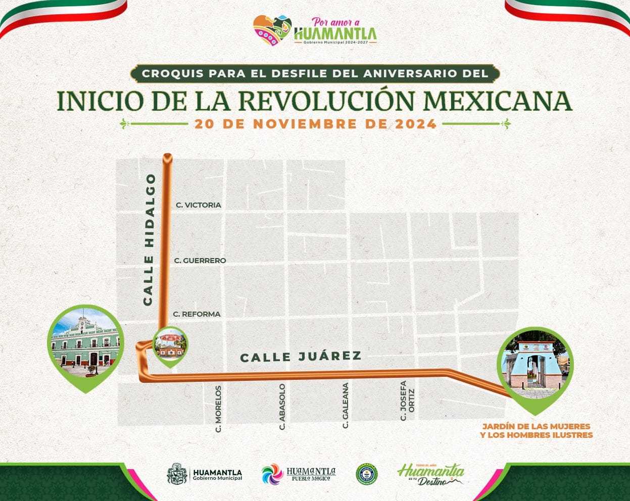 Este miércoles habrá cierre de calles por desfile del 114 aniversario de la Revolución Mexicana